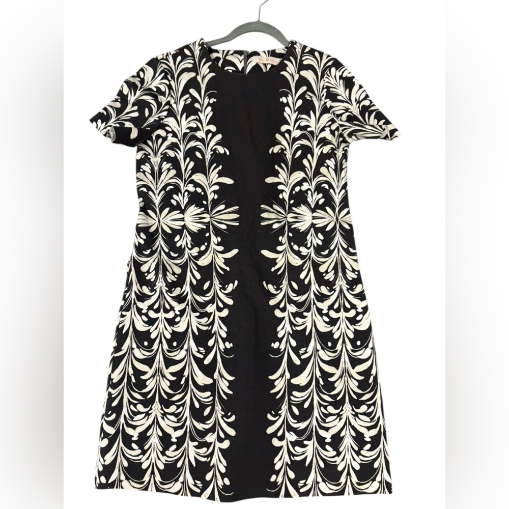 Tory Burch Dark Brown and White Floral Dress M